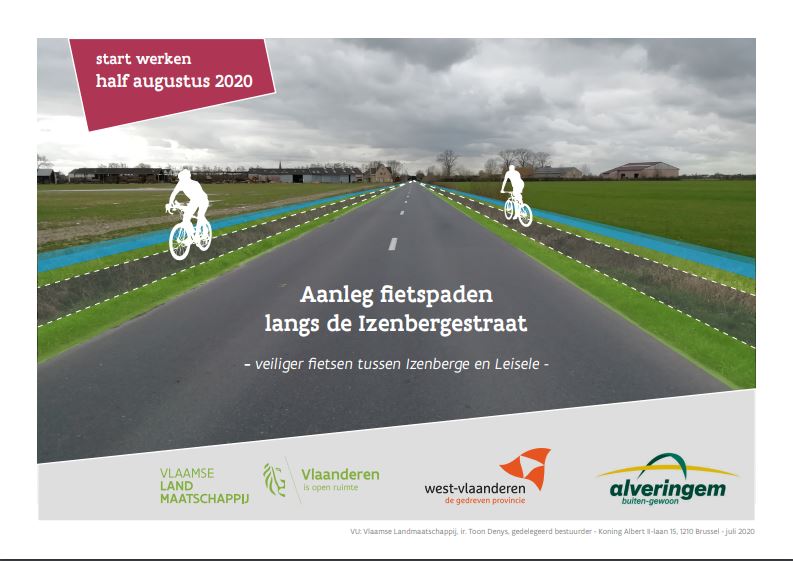 Aanleg fietspaden tussen Izenberge en Leisele