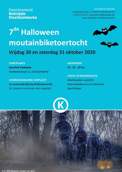 Halloween mountainbiketoertocht Koksijde 2020