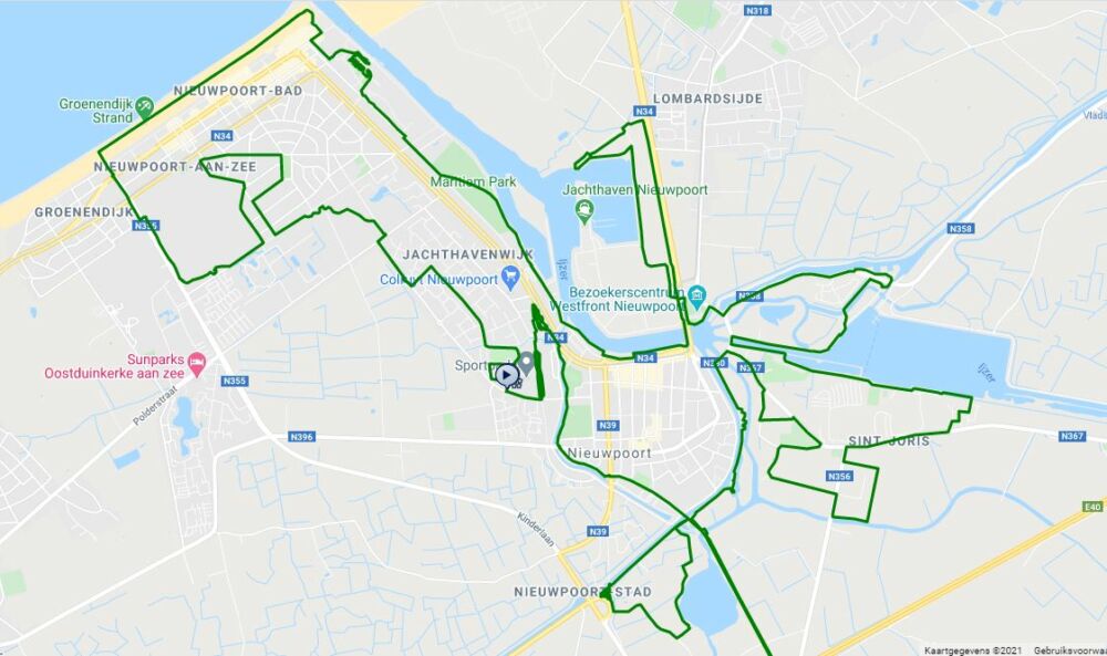 NIeuwe mtb route te Nieuwpoort
