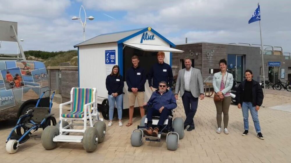 strand toegankelijk de panne elektrische rolstoel