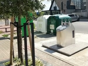 ondergrondse afvalcontainer met weegsysteem de panne