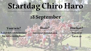 Startdag Chiro haro