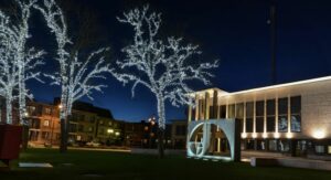 De Kerstverlichting in de panne